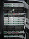 Патч панель СКС в одном из коммутационных шкафов (вид сзади)