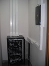 Один из коммутационных шкафов этажа и электрический щит